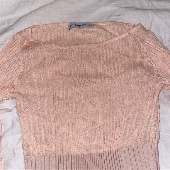 ZARA puffy sleeve knit top - Picture 2 of 4